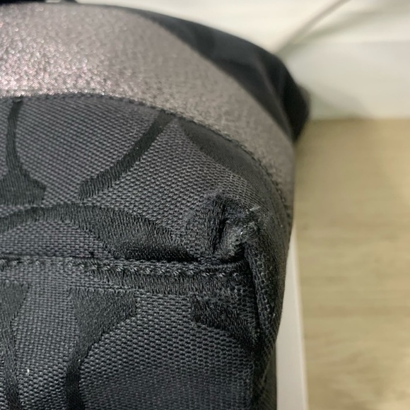 Coach Signature Stripe Tote Shoulder Bag - Picture 3 of 15